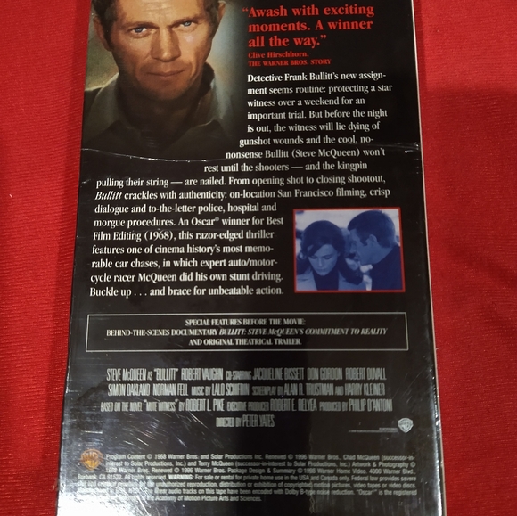 New Classic Bullitt VHS Tape, Steve McQueen - Picture 5 of 7